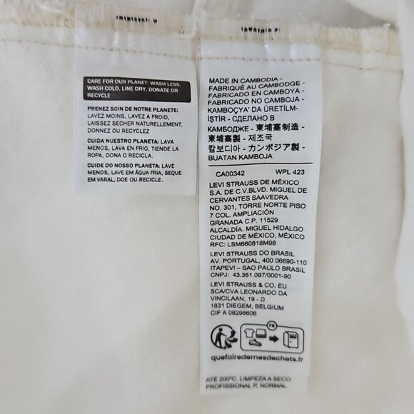 NEW Levi's Jacket Men's Size S White Denim Trucker Biker Jacket 723340292 NWT - Picture 9 of 15
